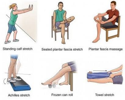 stretching foot arch