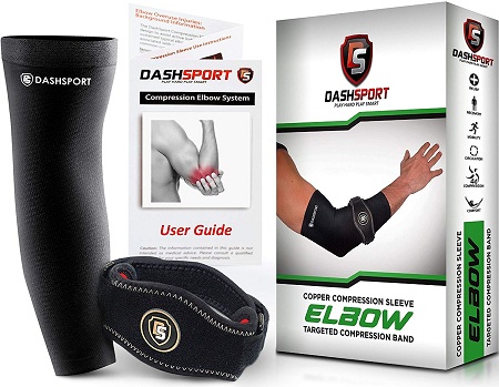 DashSport Copper Compression Elbow Sleeve