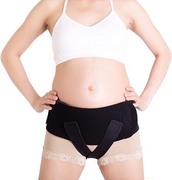 Baby Belly Band Medium with Medium Compression Therapy Groin Straps Support by CABEA