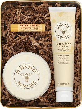 Burts Bees Mama Bee Gift Set with Tin, 3 Pregnancy Skin Care Products