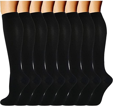 ACTINPUT Compression Socks 8 Pairs for Women & Men