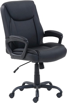 Amazon Basics PU-Padded Back Support Office Chairs