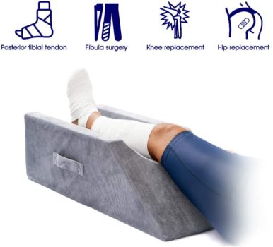 LightEase Memory Foam Leg, Knee, Ankle Support and Elevation Leg Pillow for Surgery