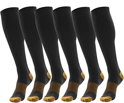 3 Pairs Black Compression Socks For Men