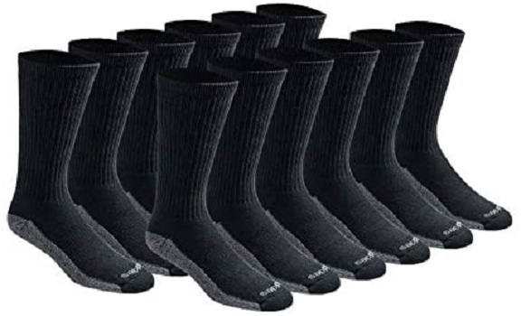 Dickies Mens Dri-tech Moisture Control Crew Socks for Work Boots