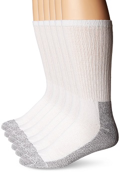 Fruit of the Loom Mens Heavy-Duty Crew Socks for Work Boots
