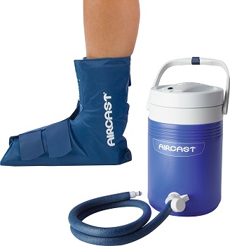 Aircast Cryo/Cuff Cold Therapy: Ankle Cryo/Cuff with Non-Motorized (Gravity-Fed) Cooler