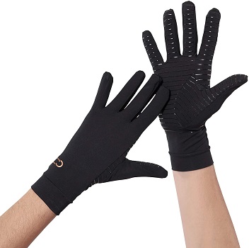 Copper Compression Full Finger Arthritis Gloves