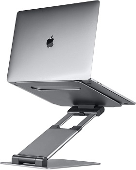Ergonomic Laptop stand for desk, Adjustable height up to 20", Laptop riser 