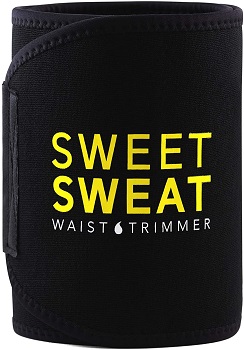 Sports Research Sweet Sweat Premium Waist Trimmer (Yellow Logo) for Men & Women