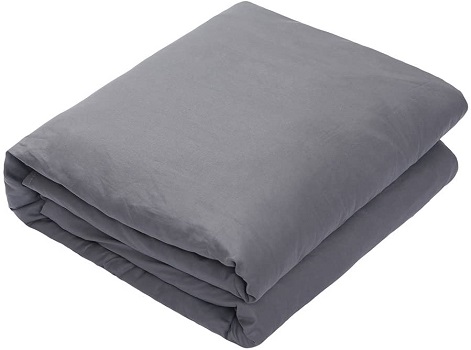 ZonLi Breathable Weighted Blanket (Grey, 80''x87'', 25lbs) for Adults Women, Men, Youths