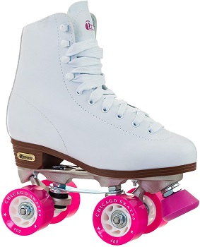 Chicago Women's Classic Roller Skates - Premium White Quad Rink Skates