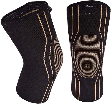 Thx4COPPER Sports Compression Knee Brace for Joint Pain and Arthritis Relief