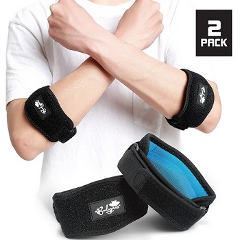 Elbow Brace 2 Pack for Tennis & Golfer's Elbow