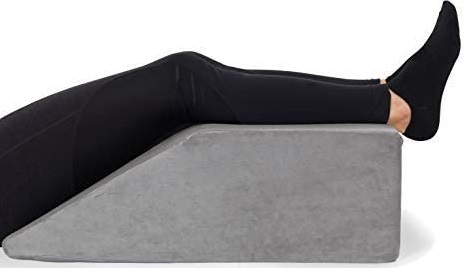 Leg Elevation Pillow - with Full Memory Foam Top, High-Density Leg Rest Elevating Foam Wedge