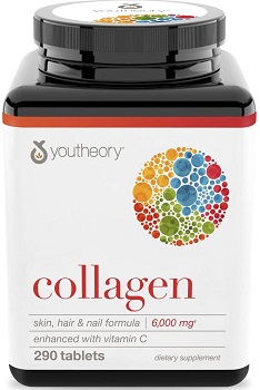 Youtheory Collagen with Vitamin C, 290 Count (1 Bottle)