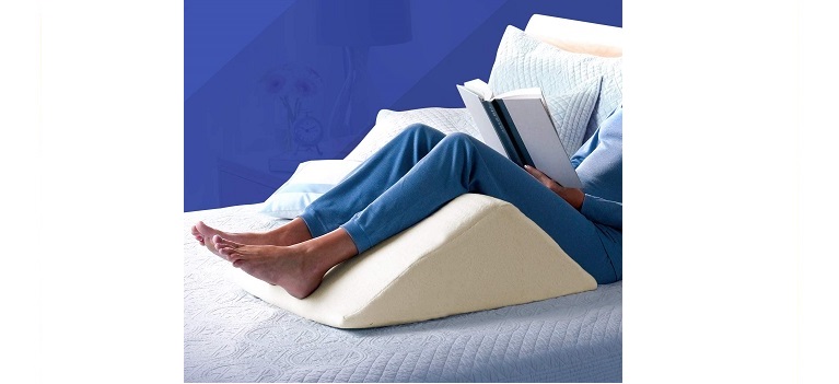 The Angle by Back Support Systems | Memory Foam Bed Wedge Leg Pillow for Back Pain